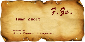 Flamm Zsolt névjegykártya